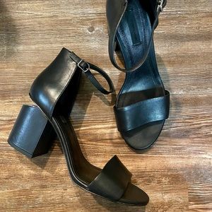 Alexander Wang Abby Sandal Black Leather 39